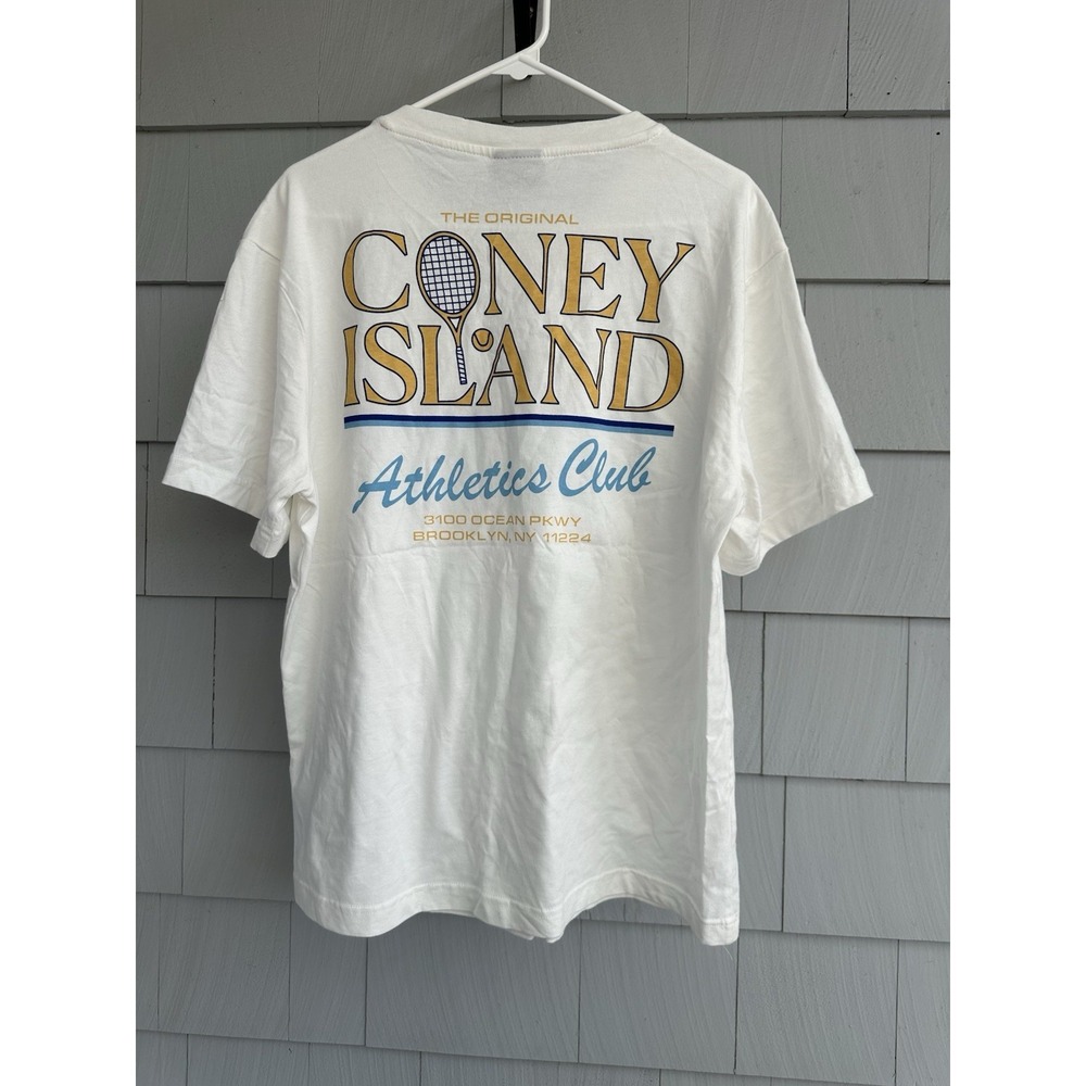 Coney Island Picnic Athletics Club Tennis Graphic Tee White Mens Medium